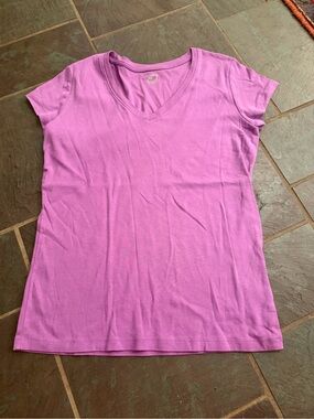 jcpenney Women's Short Sleeve V-Neck Tee in Lavender
